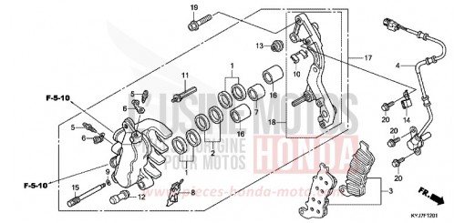 VORDERRAD-BREMSSATTEL (CBR250RA) CBR250RAD de 2013